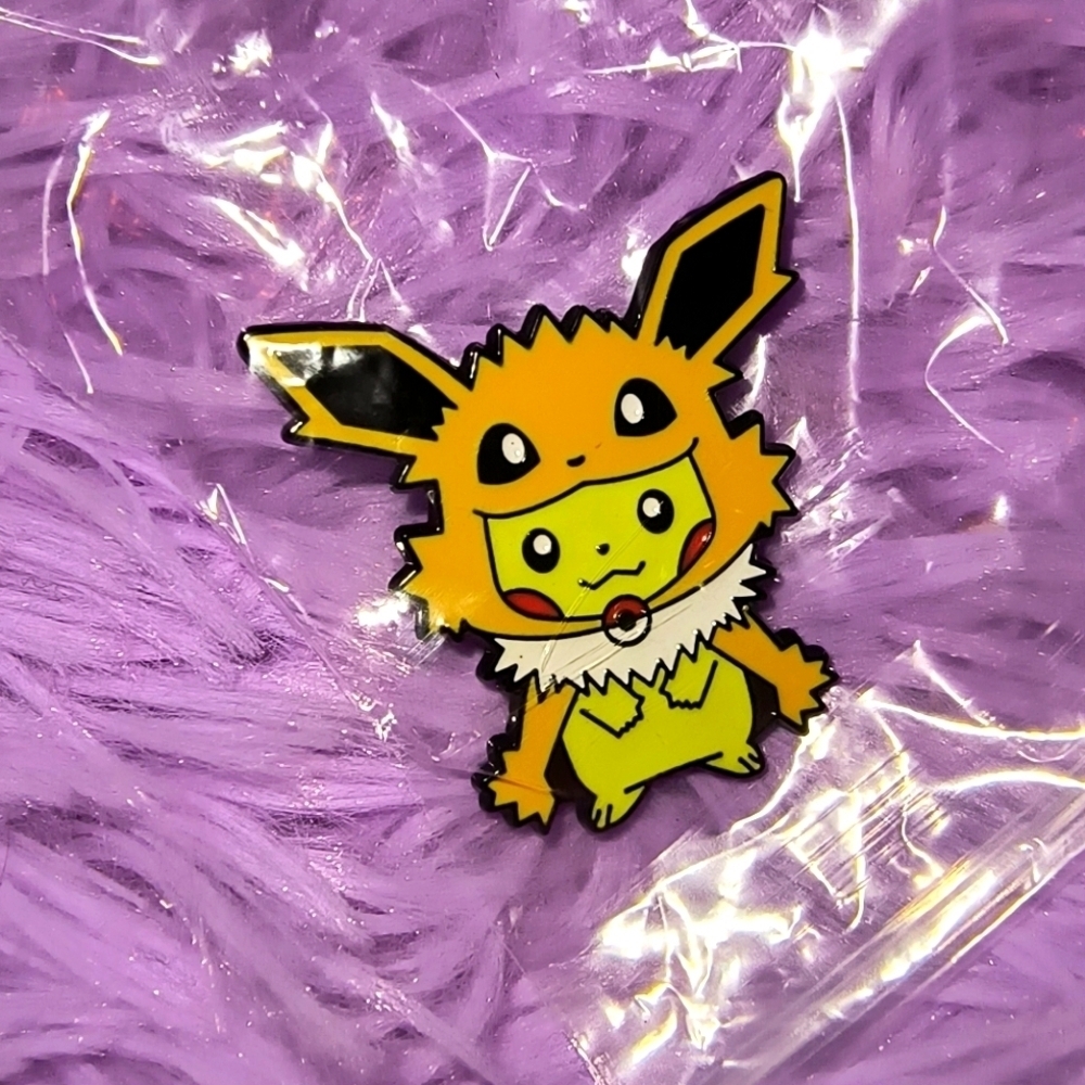 Cute Pikachu and Eevee Enamel Pin pokémon cute